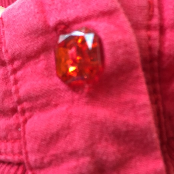 Charlotte Tarantola red 100% stretch ribbed cotton - Picture 4 of 8